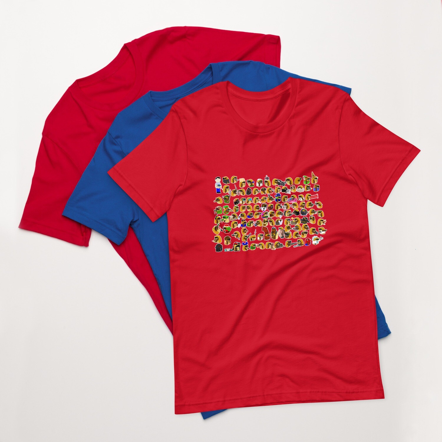 The many Tonys t-shirt