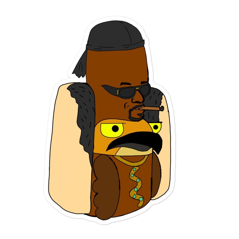Tony snoop hot dog costume sticker