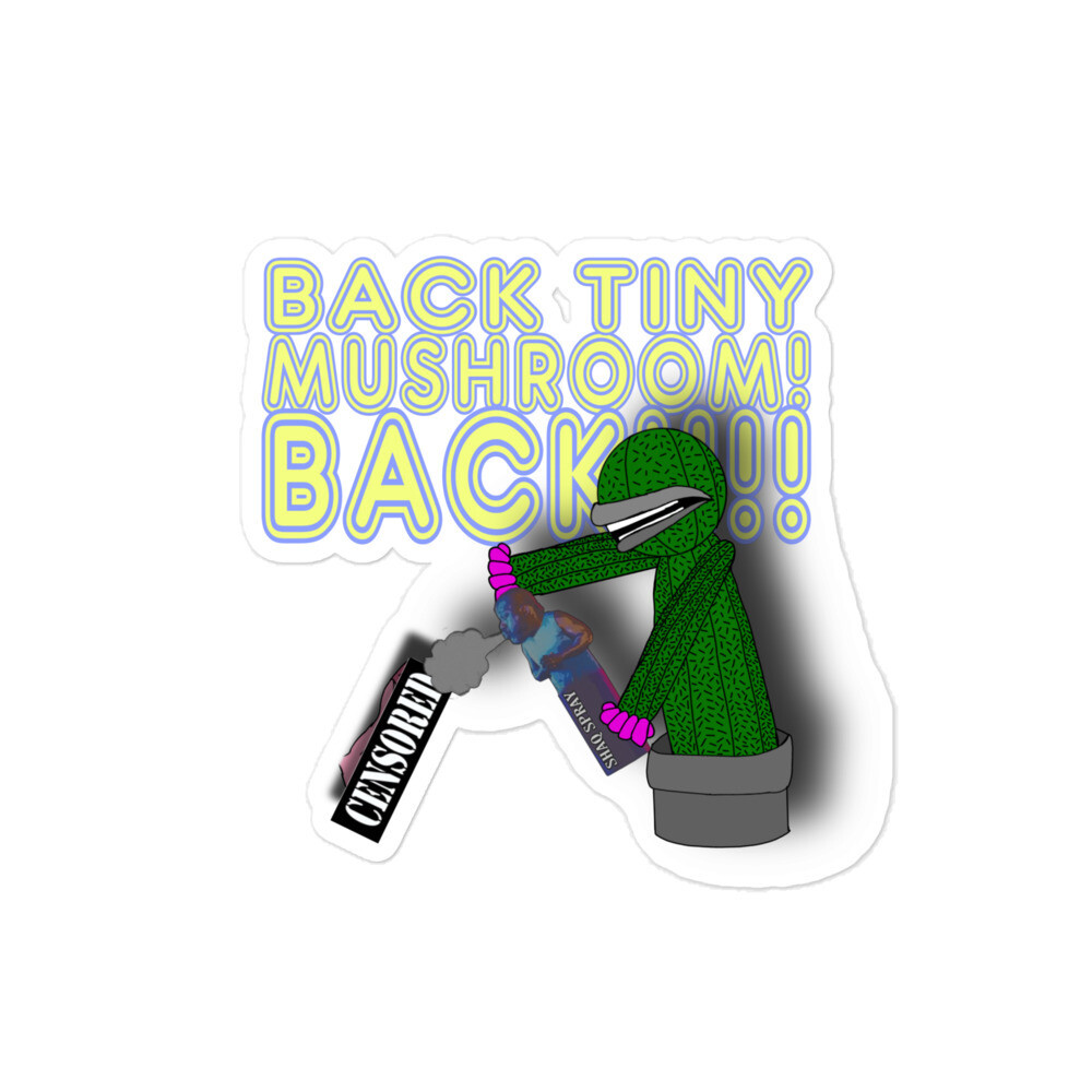 Back tiny mushroom! stickers