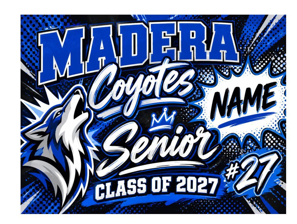 Madera Coyotes Custom Pop-Art Class of 27