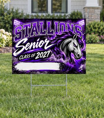 Madera Stallions Spotlight Custom Senior Yard Sign
