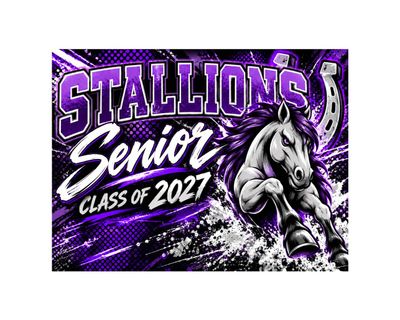 Madera Stallions Horseshoe Rush Senior Yard Sign