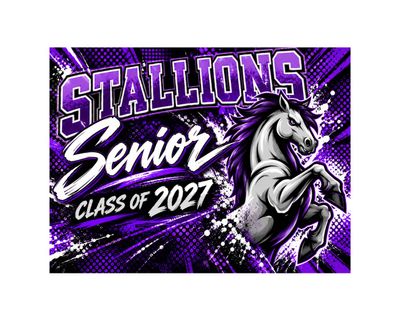 Madera Stallions Pop Art Senior Yard Sign