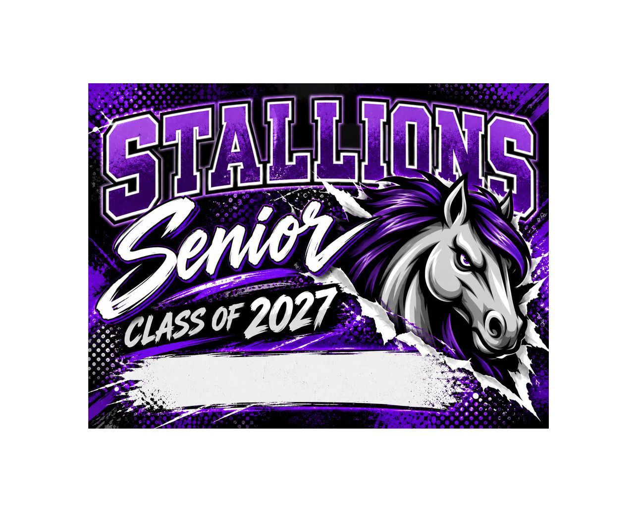 Madera Stallions Breakthrough Custom Senior Yard Sign