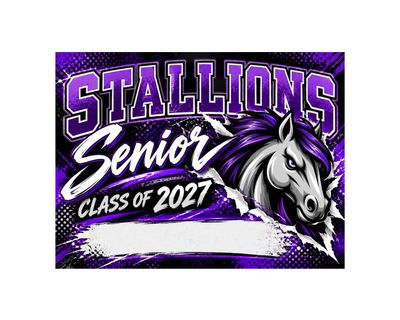 Madera Stallions Breakthrough Custom Senior Yard Sign
