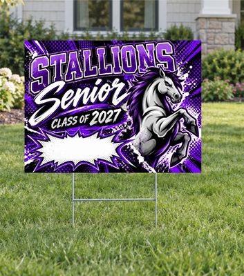 Madera Stallions Pop Art Custom Senior Yard Sign