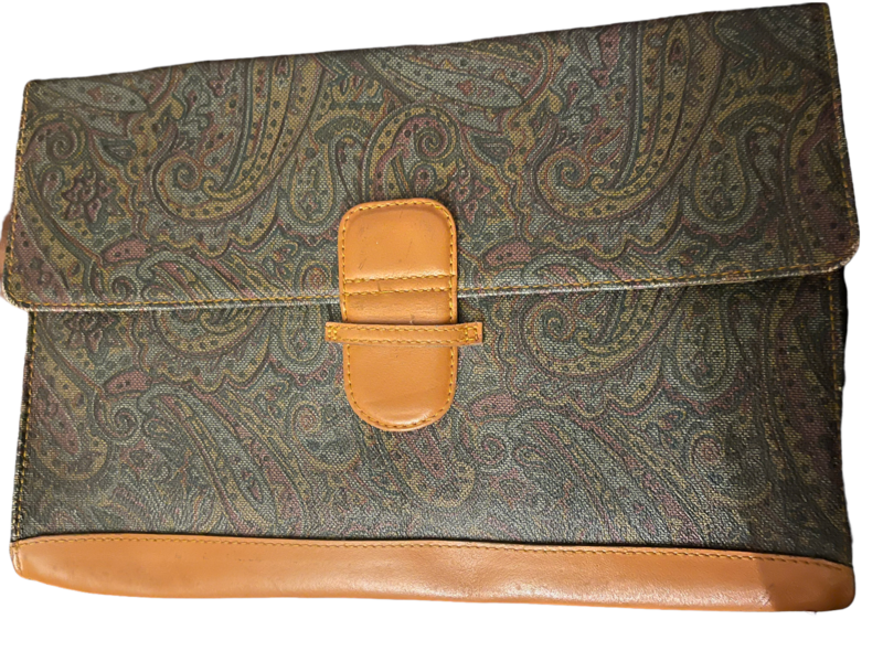 Paisley Print Clutch