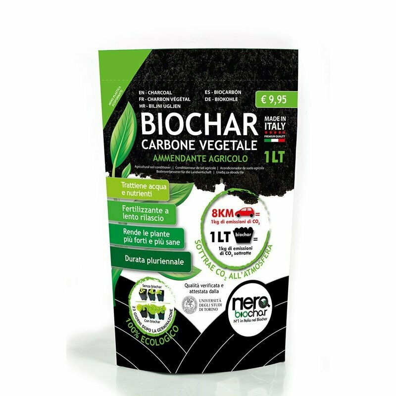 NERABIOCHAR - BIOCHAR CARBONE VEGETALE 5L