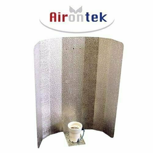 AIRONTEK - RIFLETTORE MINI STUCO PER BULBI HPS IN ALLUMINIO MARTELLATO - 38X38