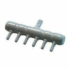 MANIFOLD 6 USCITE IN PLASTICA CONNESSIONE INGRESSO 8MM CONNESSIONE USCITE 5MM