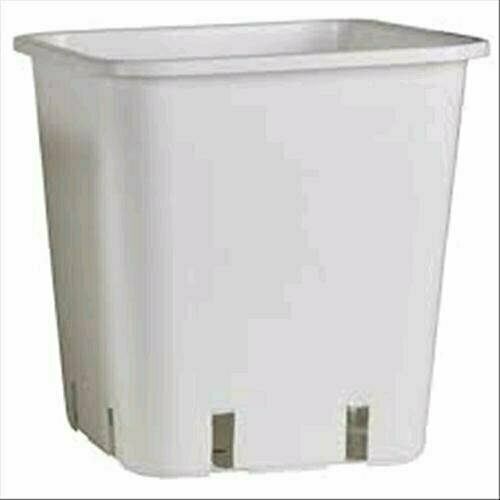 VASO QUADRATO BIANCO 6,5 LITRI - 17,5X17,5X25CM