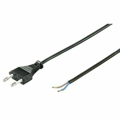 CAVO CON SPINA ITALIANA BIPOLARE 2X1 10A 180 CM PER CFL E ASPIRATORI