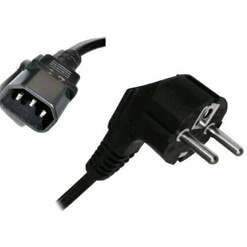 CAVO IEC PLUG (R25) + SPINA SCHUKO NERO 3X1 16A 140 CM