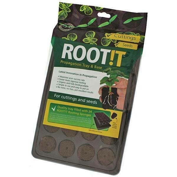 SPUGNE IDROPONICHE NATURALI ROOTIT PER RADICAZIONE - VASSOIO DA 24 CUBI