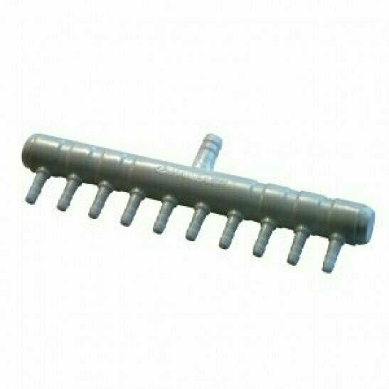 MANIFOLD 10 USCITE IN PLASTICA CONNESSIONE INGRESSO 8MM CONNESSIONE USCITE 5MM
