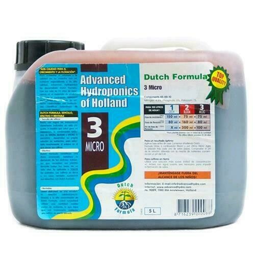 ADVANCED HYDROPONICS - DUTCH FORMULA MICRO 5L