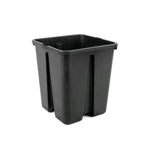 VASO QUADRATO CON COSTOLATURA ANTISPIRALIZZAZIONE 15X15X20 - 3.4L