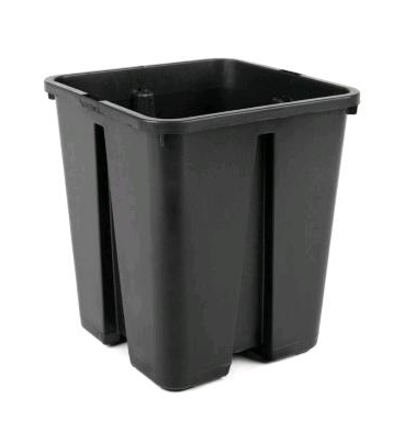 VASO QUADRATO CON COSTOLATURA ANTISPIRALIZZAZIONE 18X18X23 - 6.5L