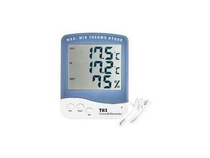 TERMOIGROMETRO DIGITALE CON DISPLAY GRANDE CON SONDA 1.5 M.
