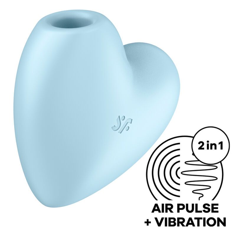 SATISFYER - CUTIE HEART STIMOLATORE E VIBRATORE A IMPULSI D'ARIA BLU SATISFYER - CUTIE HEART STIMOLATORE E VIBRATORE A IMPULSI D'ARIA BLU