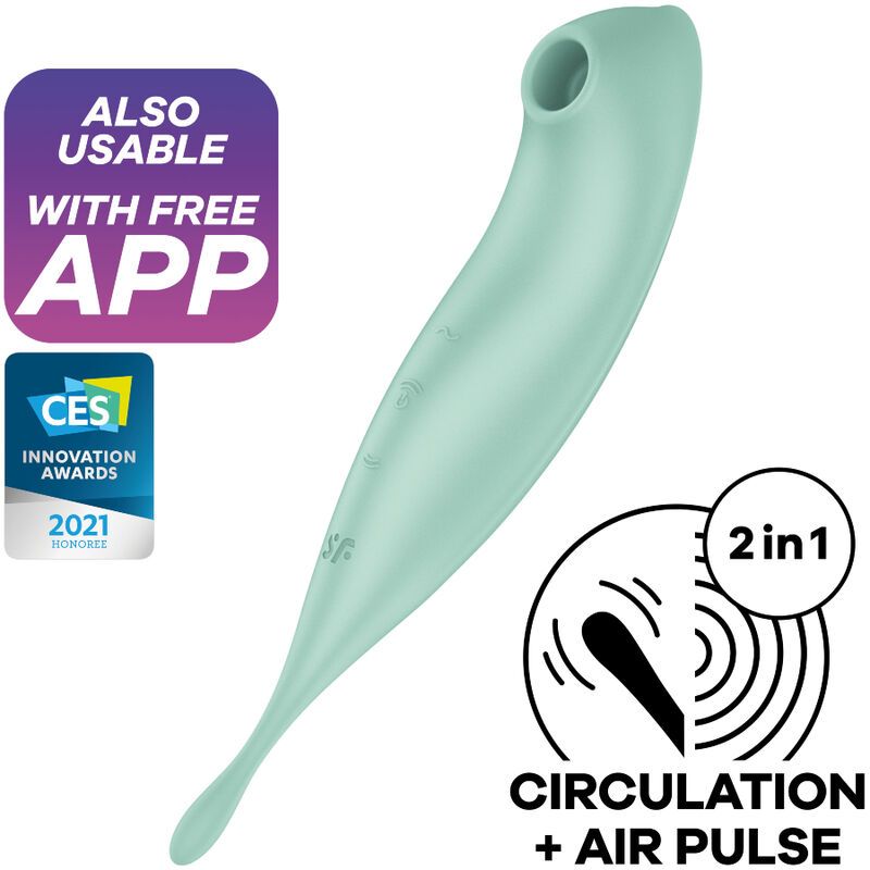 SATISFYER - TWIRLING PRO+ STIMOLATORE E APP VIBRATORE VERDE SATISFYER - TWIRLING PRO+ STIMOLATORE E APP VIBRATORE VERDE