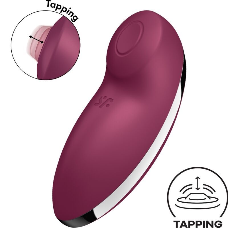 SATISFYER - TAP & CLIMAX 2 VIBRATORE E STIMOLATORE ROSSO SATISFYER - TAP & CLIMAX 2 VIBRATORE E STIMOLATORE ROSSO