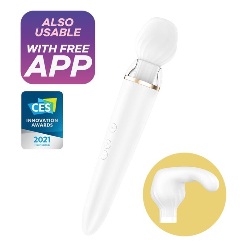 SATISFYER - APP DOUBLE WANDER BIANCO SATISFYER - APP DOUBLE WANDER BIANCO