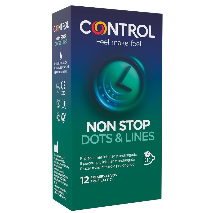 CONTROL - NONSTOP DOTS AND LINES CONDOMS 12 UNITS CONTROL - NONSTOP DOTS AND LINES CONDOMS 12 UNITS