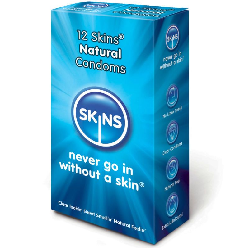 SKINS - PRESERVATIVO NATURAL PACK 12 SKINS - PRESERVATIVO NATURAL PACK 12