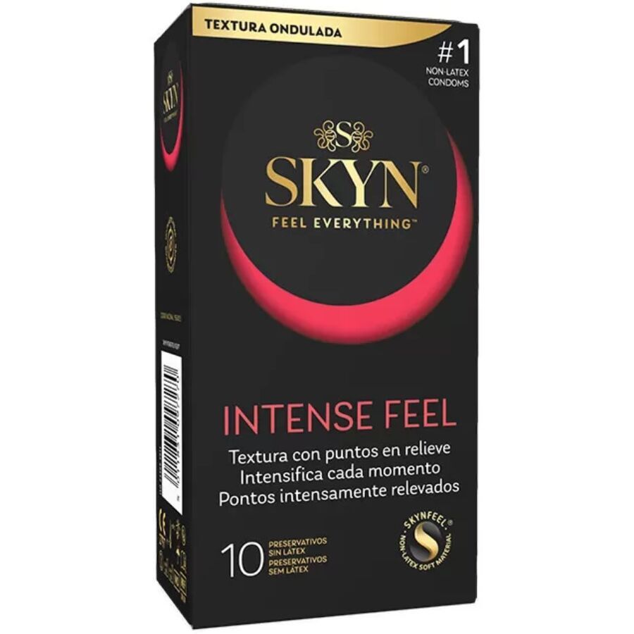 SKYN - PRESERVATIVO TEXTURED INTENSE FEEL CON DESIGN ONDULATO 10 UNITÀ SKYN - PRESERVATIVO TEXTURED INTENSE FEEL CON DESIGN ONDULATO 10 UNITÀ