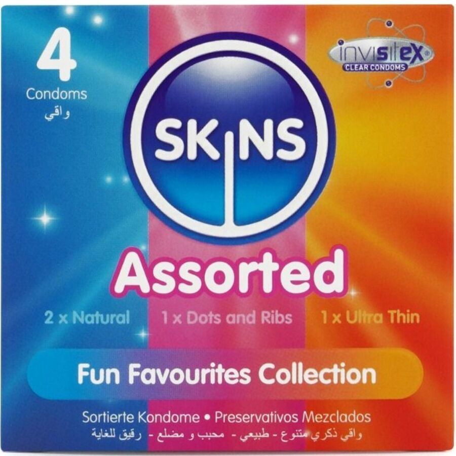 SKINS - CONFEZIONE DA 4 PRESERVATIVI ASSORTITI PREMIUM SKINS - CONFEZIONE DA 4 PRESERVATIVI ASSORTITI PREMIUM