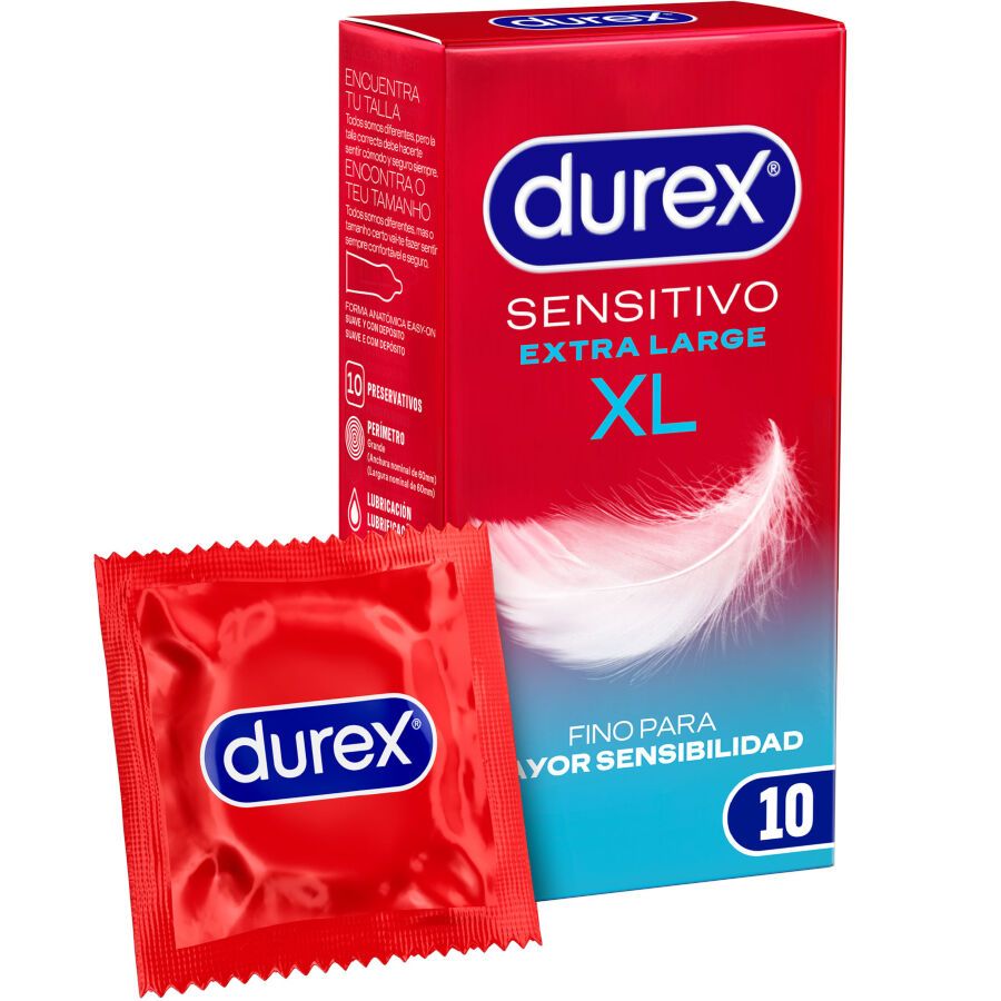 DUREX - PRESERVATIVI SENSITIVE XL 10 UNITÀ DUREX - PRESERVATIVI SENSITIVE XL 10 UNITÀ