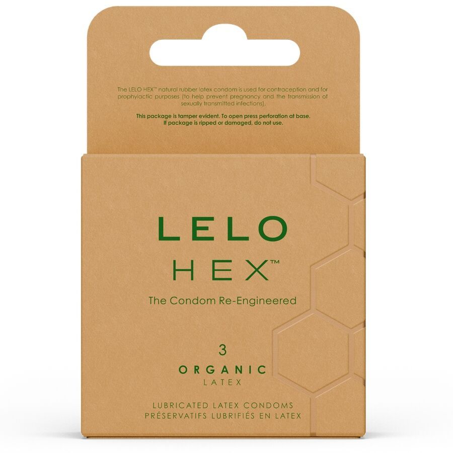 LELO - PRESERVATIVI ORGANICI HEX CONFEZIONE DA 3 UNITÀ LELO - PRESERVATIVI ORGANICI HEX CONFEZIONE DA 3 UNITÀ