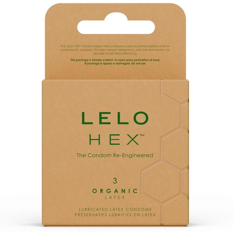 LELO - PRESERVATIVI ORGANICI HEX CONFEZIONE DA 3 UNITÀ