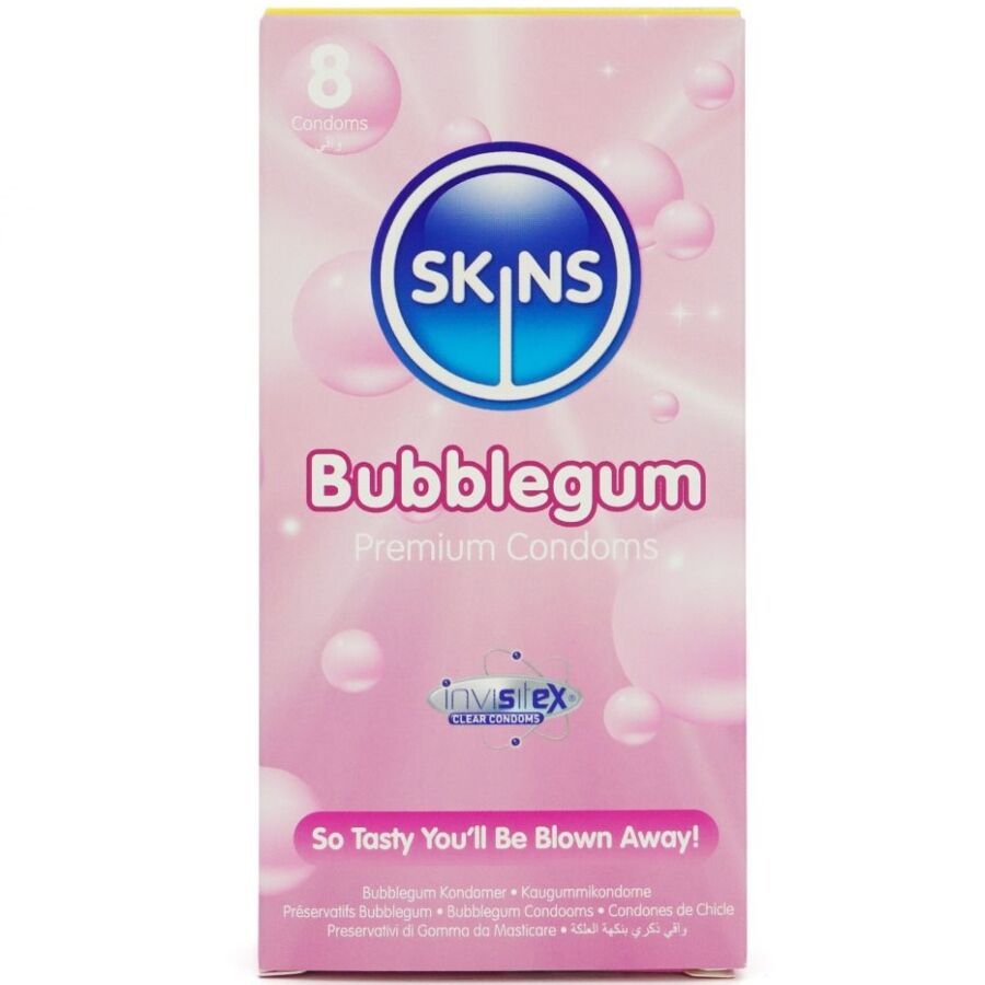 SKINS - BUBBLEGUM PREMIUM CONDOM CONFEZIONE DA 8 SKINS - BUBBLEGUM PREMIUM CONDOM CONFEZIONE DA 8