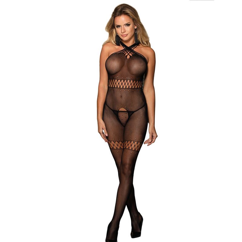 SUBBLIME - 951948 BODYSTOCKING A RETE CON SPALLINE INCROCIATE NERO TAGLIA UNICA SUBBLIME - 951948 BODYSTOCKING A RETE CON SPALLINE INCROCIATE NERO TAGLIA UNICA