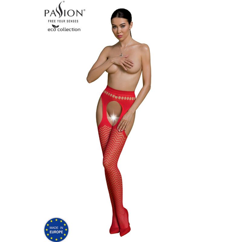 PASSION - COLLEZIONE ECO BODYSTOCKING ECO S002 ROSSO PASSION - COLLEZIONE ECO BODYSTOCKING ECO S002 ROSSO
