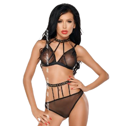 ME-SEDUCE - DOTTY SET DUE PEZZI NERO S/M ME-SEDUCE - DOTTY SET DUE PEZZI NERO S/M