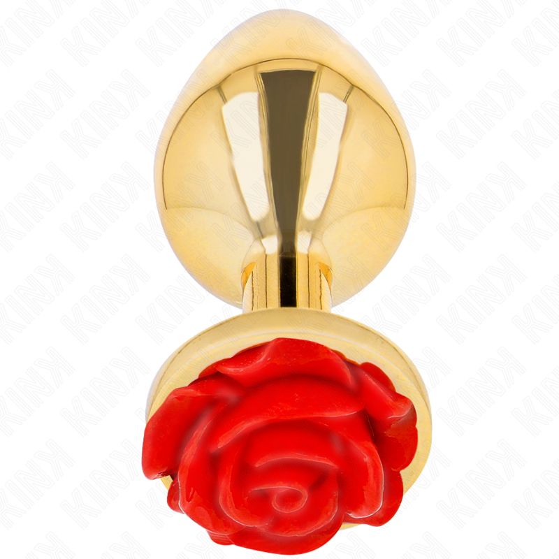 KINK - PLUG ANALE ORO ROSA ROSSO TAGLIA L KINK - PLUG ANALE ORO ROSA ROSSO TAGLIA L