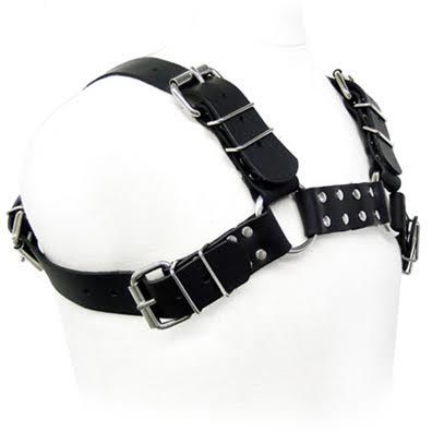 LEATHER BODY - IMBRACATURA PER BULL DOG NERA LEATHER BODY - IMBRACATURA PER BULL DOG NERA