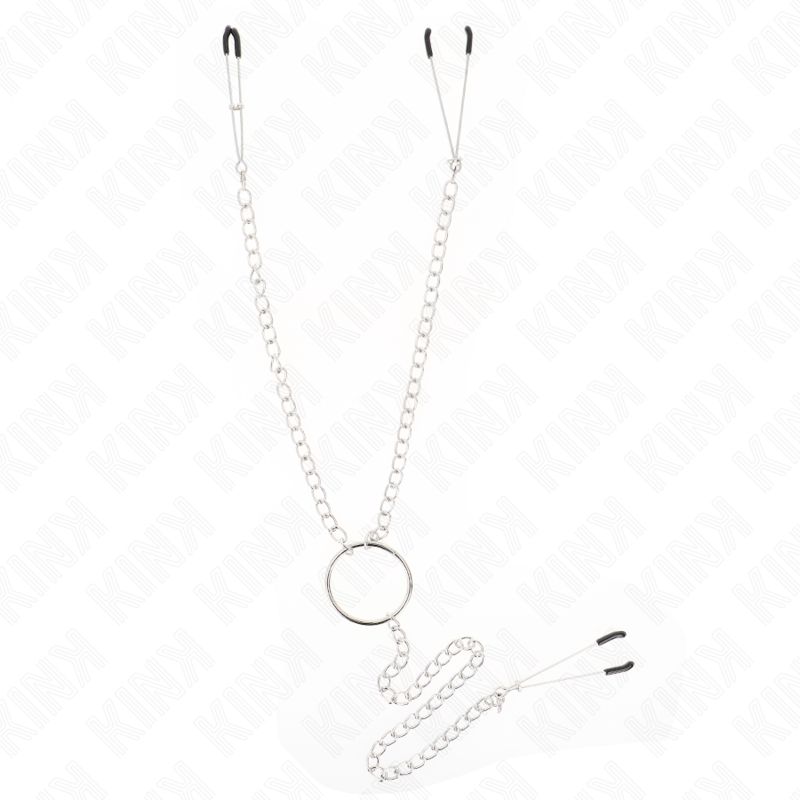 KINK - PINZE PER CAPEZZOLI TRIPLI E CLIT CON CATENA MODELLO 1 KINK - PINZE PER CAPEZZOLI TRIPLI E CLIT CON CATENA MODELLO 1