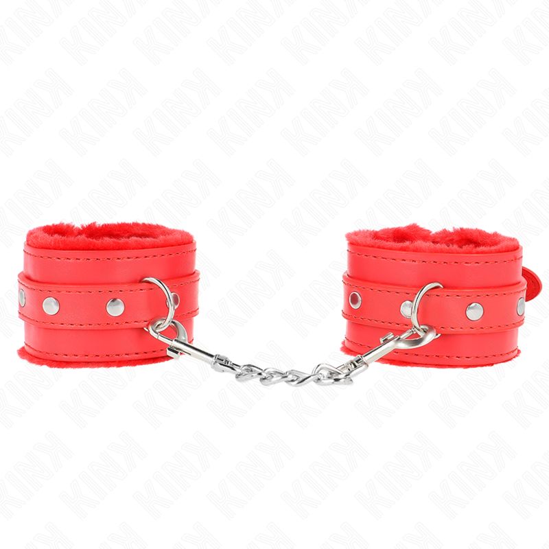 KINK - POGGIPOLSI PREMIUM IMBOTTITI IN PELLICCIA ROSSI CON CINTURA ROSSA REGOLABILE 17-29 CM X 6 CM KINK - POGGIPOLSI PREMIUM IMBOTTITI IN PELLICCIA ROSSI CON CINTURA ROSSA REGOLABILE 17-29 CM X 6 CM