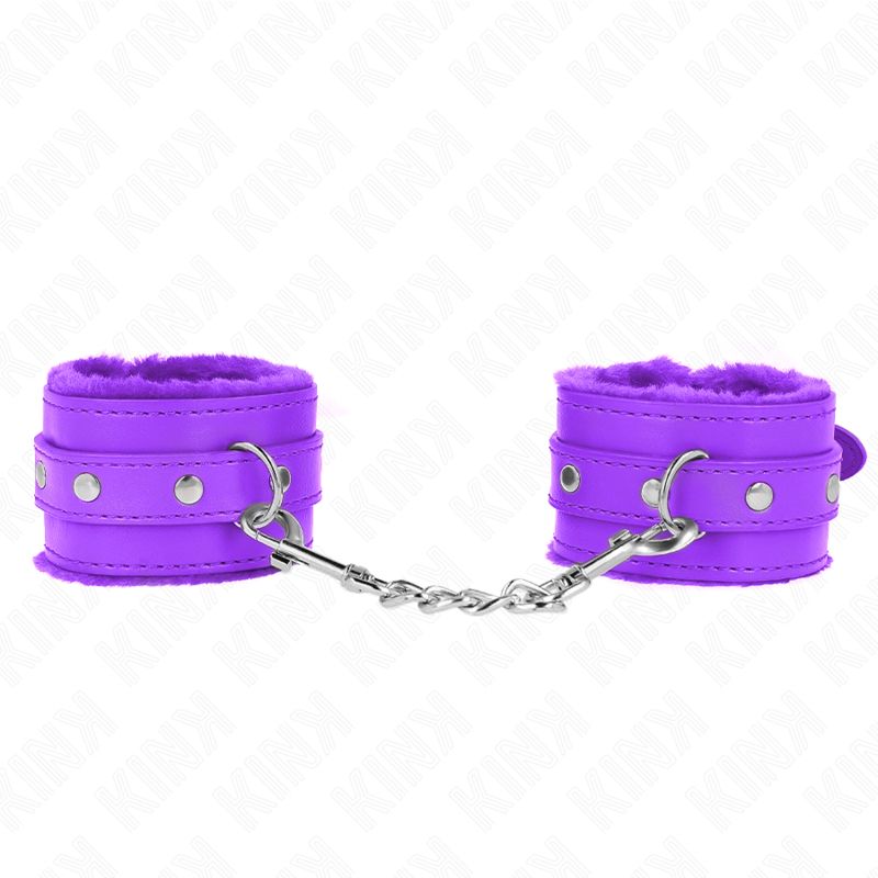 KINK - POGGIPOLSI PREMIUM IMBOTTITI IN PELLICCIA VIOLA CON CINTURA VIOLA REGOLABILE 17-29 CM X 6 CM KINK - POGGIPOLSI PREMIUM IMBOTTITI IN PELLICCIA VIOLA CON CINTURA VIOLA REGOLABILE 17-29 CM X 6 CM