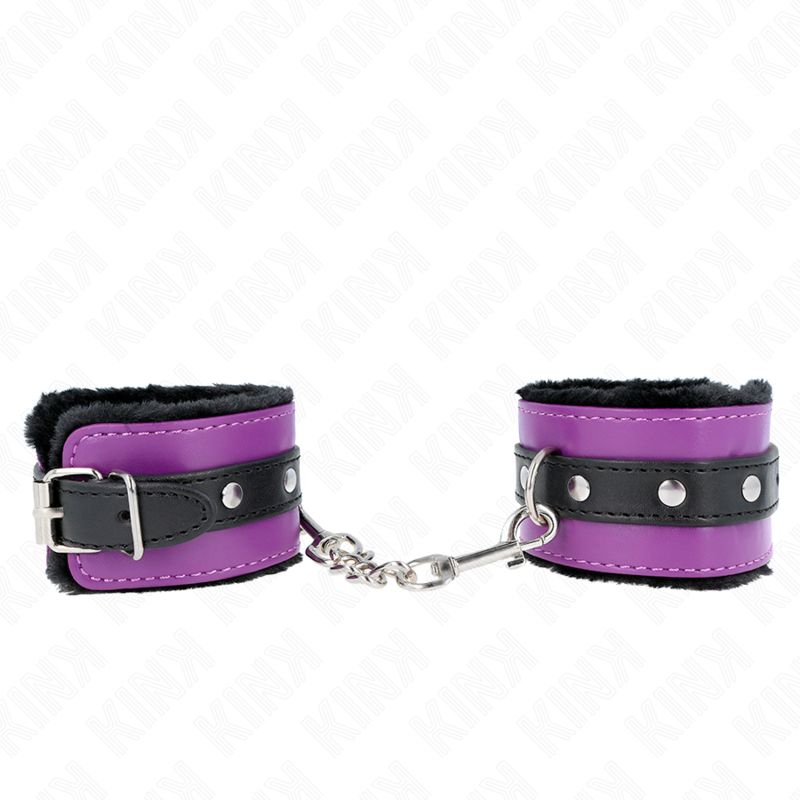KINK - POGGIPOLSI PREMIUM FODERATI IN PELLICCIA NERI CON CINTURA VIOLA/NERA REGOLABILE 17-29 CM X 6 CM KINK - POGGIPOLSI PREMIUM FODERATI IN PELLICCIA NERI CON CINTURA VIOLA/NERA REGOLABILE 17-29 CM X 6 CM