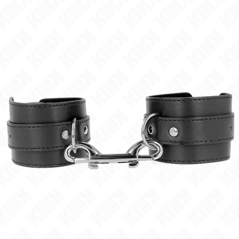 KINK - TENUTA DA POLSO-FILA DI RIVETTI SINGOLA E FIBBIA GRANDE NERA REGOLABILE 17-28 CM X 5 CM KINK - TENUTA DA POLSO-FILA DI RIVETTI SINGOLA E FIBBIA GRANDE NERA REGOLABILE 17-28 CM X 5 CM