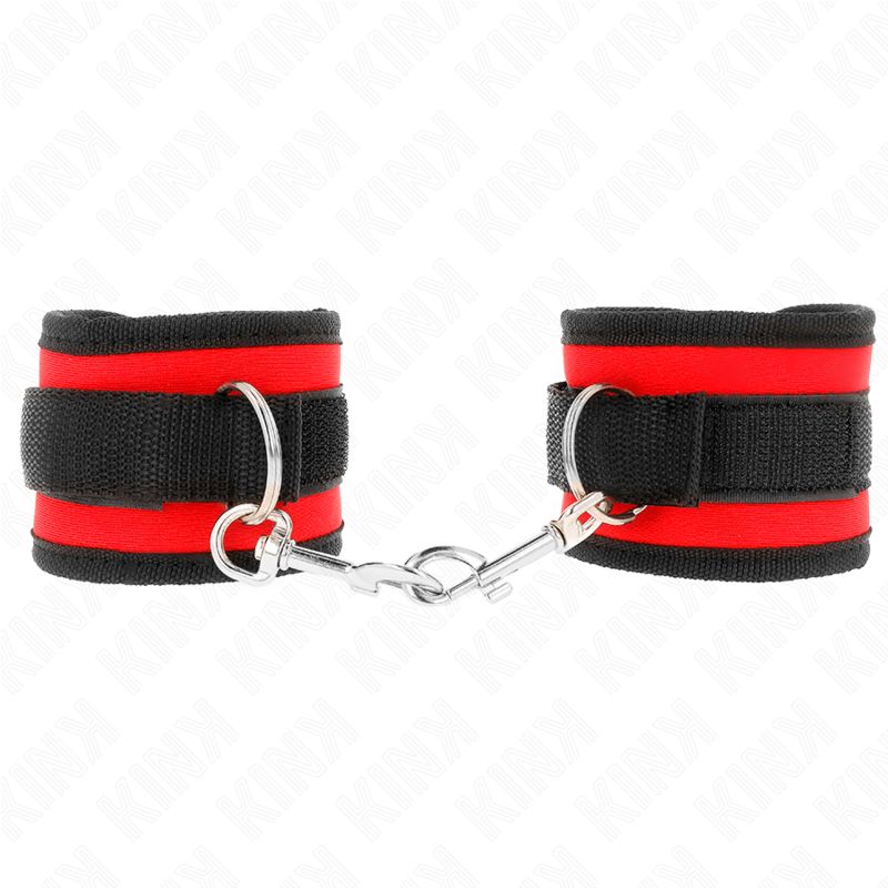 KINK - TENUTA DA POLSO IN NYLON HOOK&LOOP ROSSO-NERO MODELLO 2 REGOLABILE 18-35 CM X 6 CM KINK - TENUTA DA POLSO IN NYLON HOOK&LOOP ROSSO-NERO MODELLO 2 REGOLABILE 18-35 CM X 6 CM