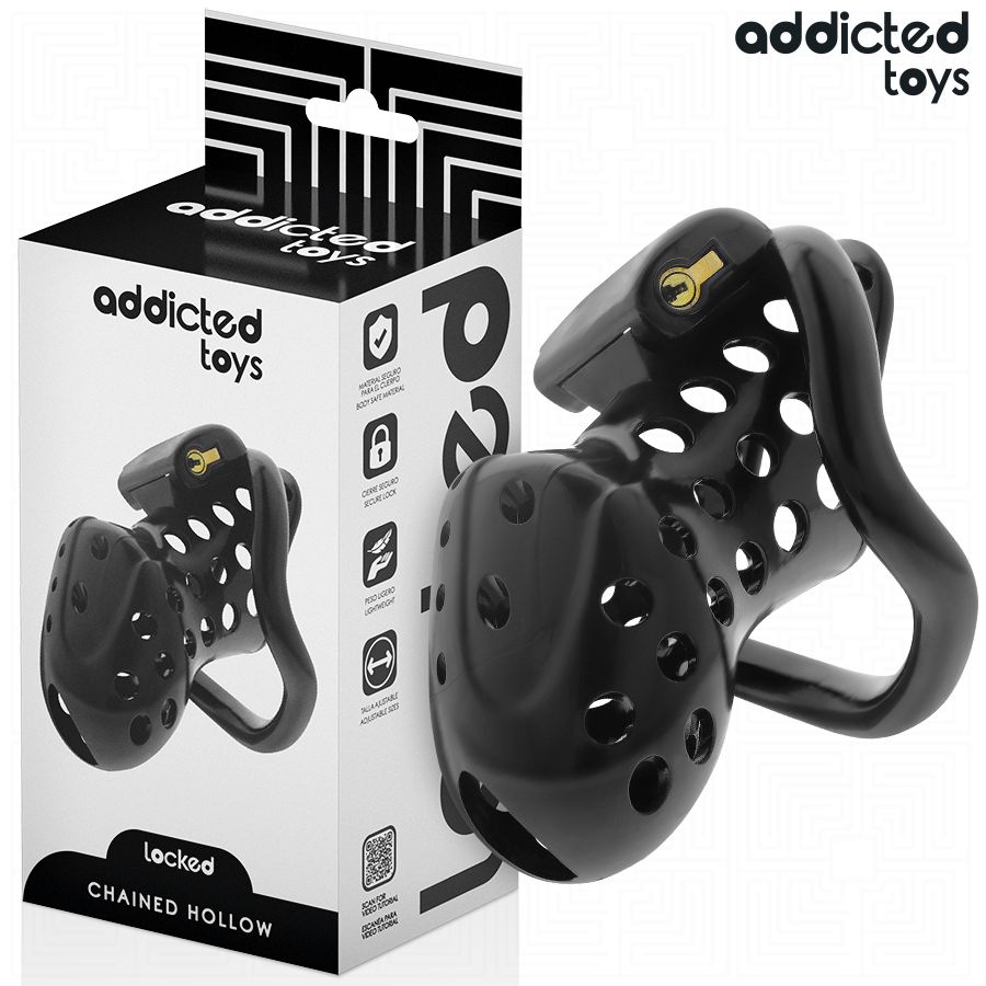 ADDICTED TOYS LOCKED - GABBIA PER PENE CAVA CON CATENA 10,5 CM ADDICTED TOYS LOCKED - GABBIA PER PENE CAVA CON CATENA 10,5 CM