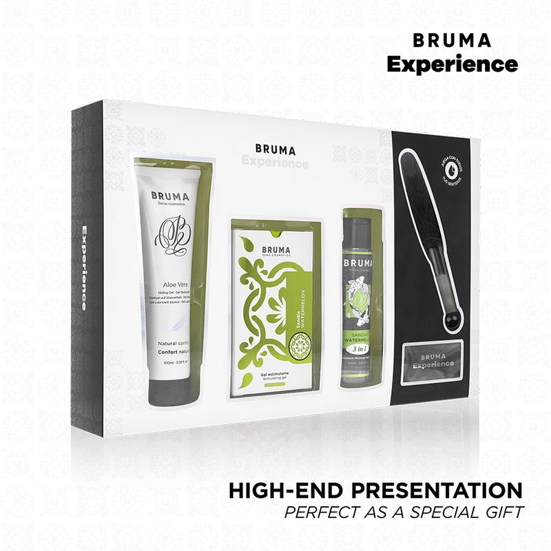 BRUMA XPERIENCE - KIT TENTAZIONE DOLCE ANGURIA CON POTENZIATORE DI ORGASMO BRUMA XPERIENCE - KIT TENTAZIONE DOLCE ANGURIA CON POTENZIATORE DI ORGASMO