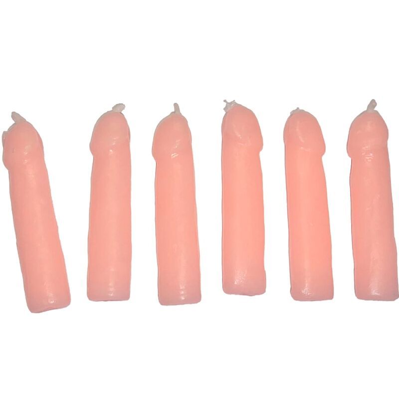 DIABLO PICANTE - 6 CANDELE A FORMA DI PENE CARNE DIABLO PICANTE - 6 CANDELE A FORMA DI PENE CARNE