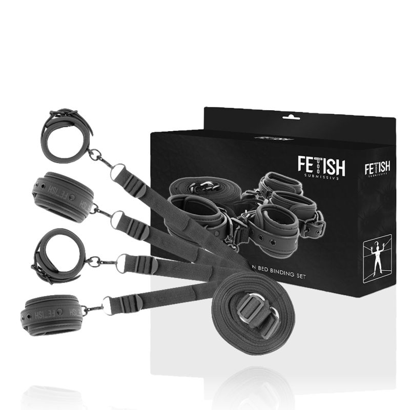 FETISH SUBMISSIVE - SET DI MANETTE E CRAVATTE CON FODERA IN NOPRENE FETISH SUBMISSIVE - SET DI MANETTE E CRAVATTE CON FODERA IN NOPRENE